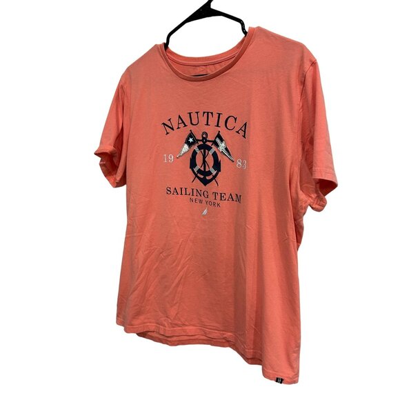 Nautica Coral Graphic T-Shirt Cotton Mens Nautical Sailing Team Crewneck Sz XL - Picture 3 of 7